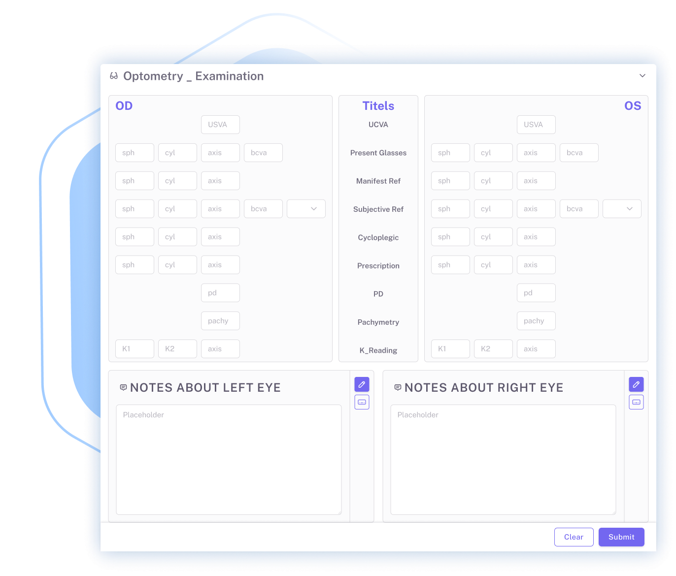 Medical form templates bank